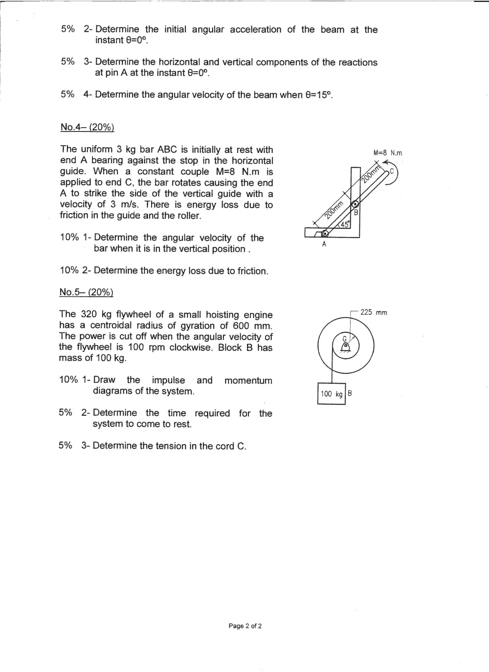 MECH 230 Final Given + Solution, Spring 2012, page 6