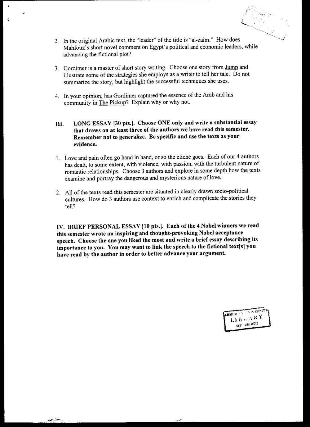 ENG 244 Final, Spring 2008, page 3