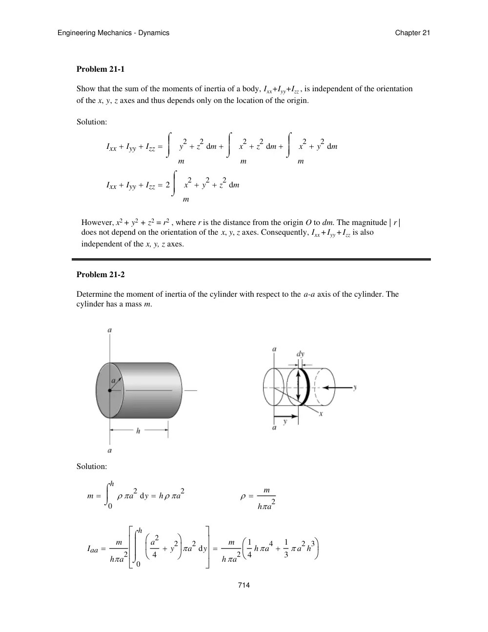 MEN 201 Problems For Chapter 21 with Solutions, Spring 2012, page 1