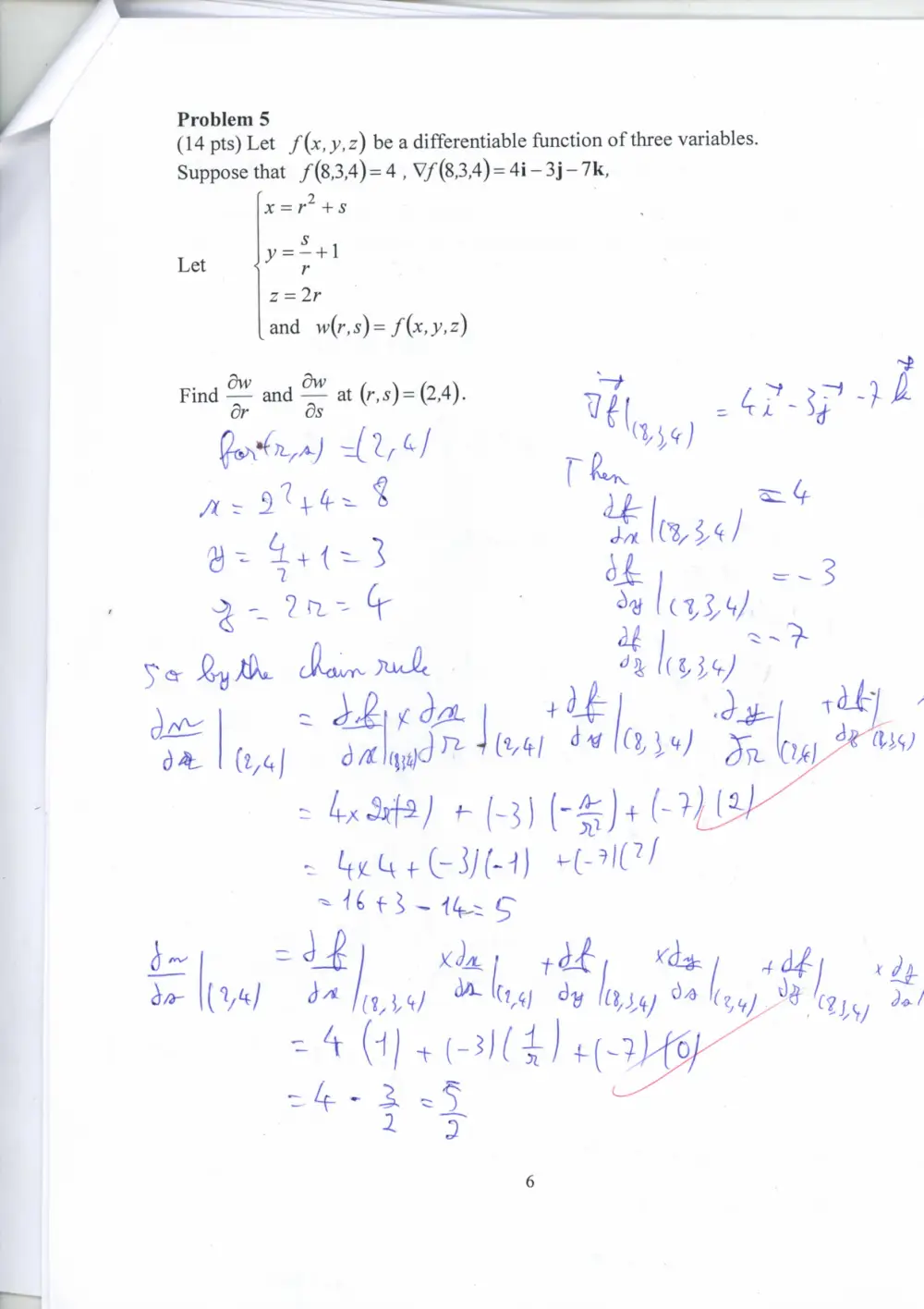 MATH 201 Exam 2, Fall 2019, page 9