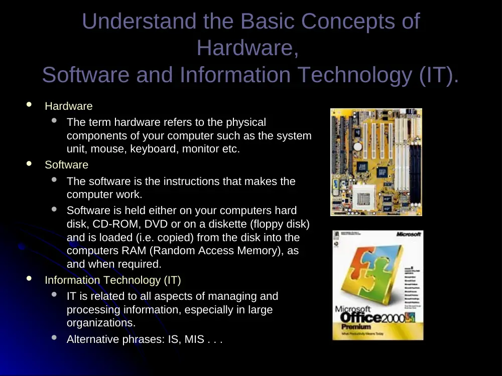 CSC 201 Chapter 1- Basic IT Concepts, Fall 2001, page 3
