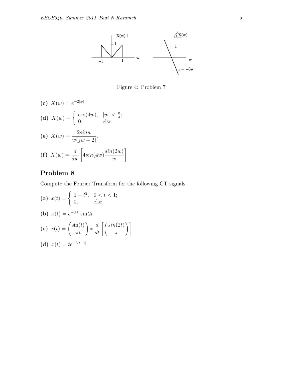 EECE 340 Homework Problem Set 3, Summer 2011, page 5