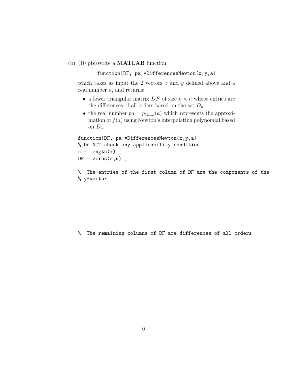 MATH 251 Final, Fall 2010, page 6