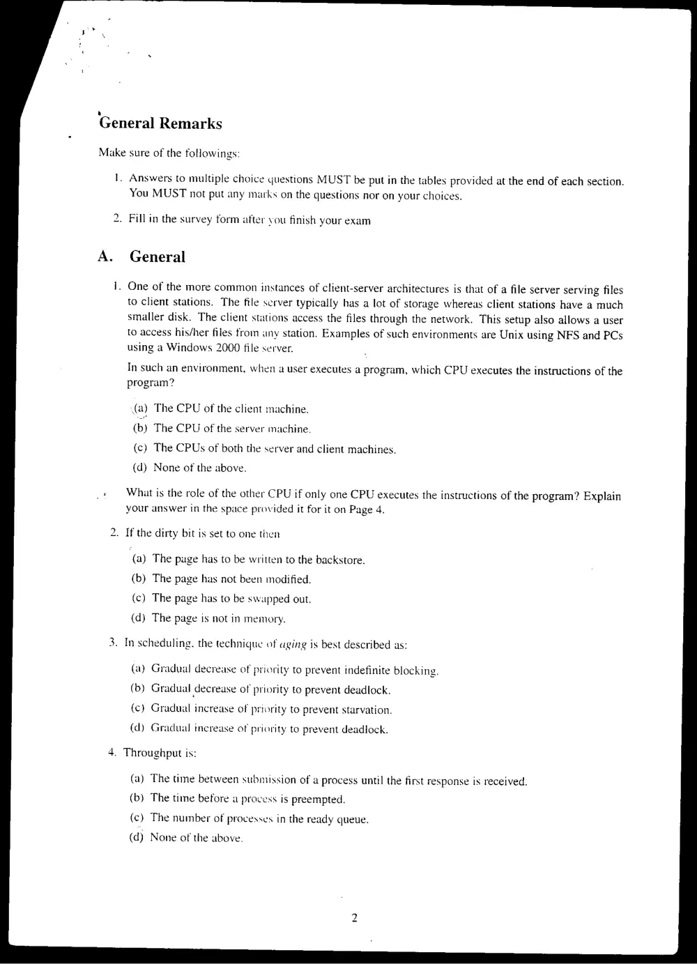 CMPS 272 Final, Fall 2001, page 2