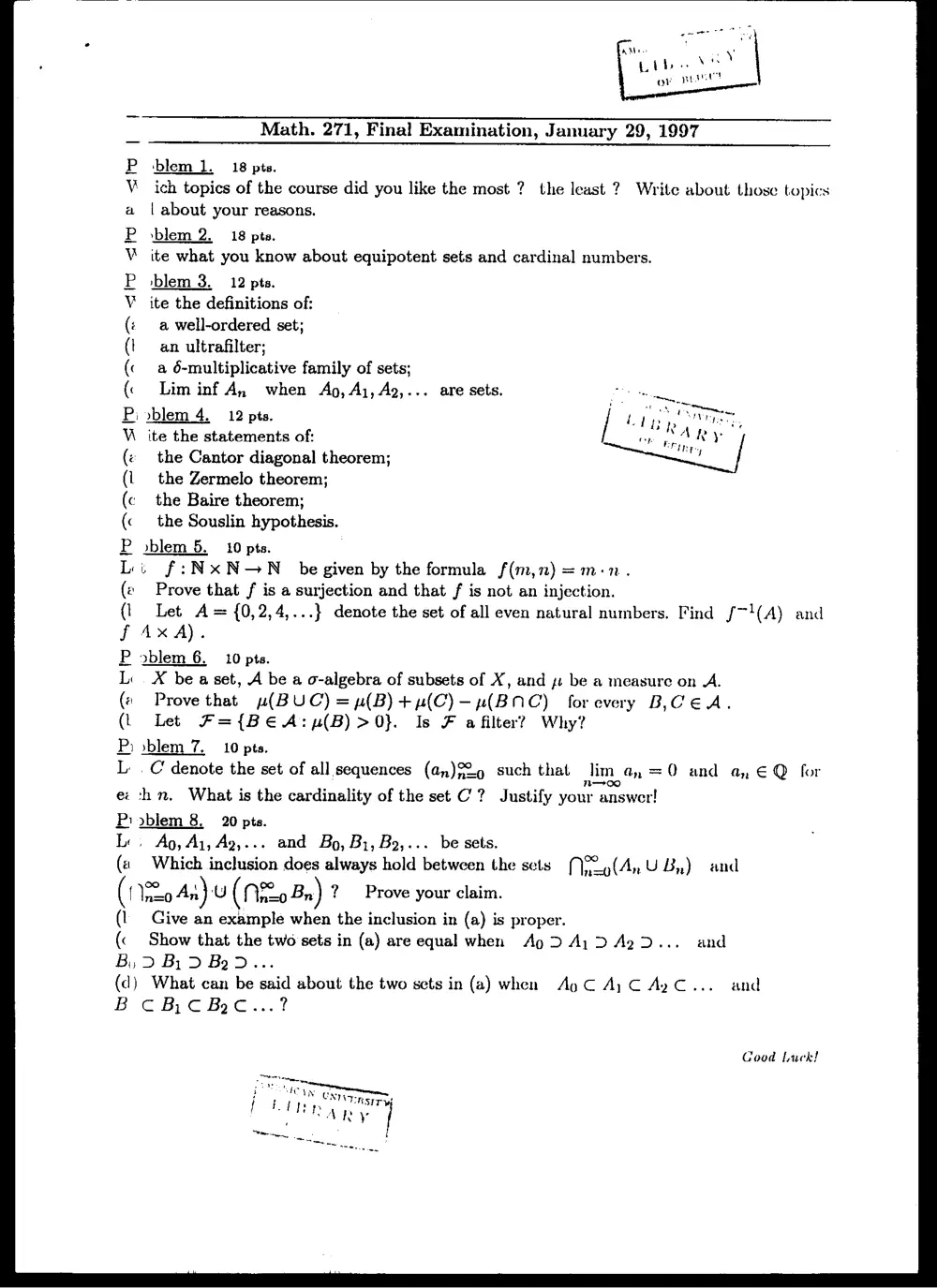 MATH 271 Final, Fall 1996, page 1