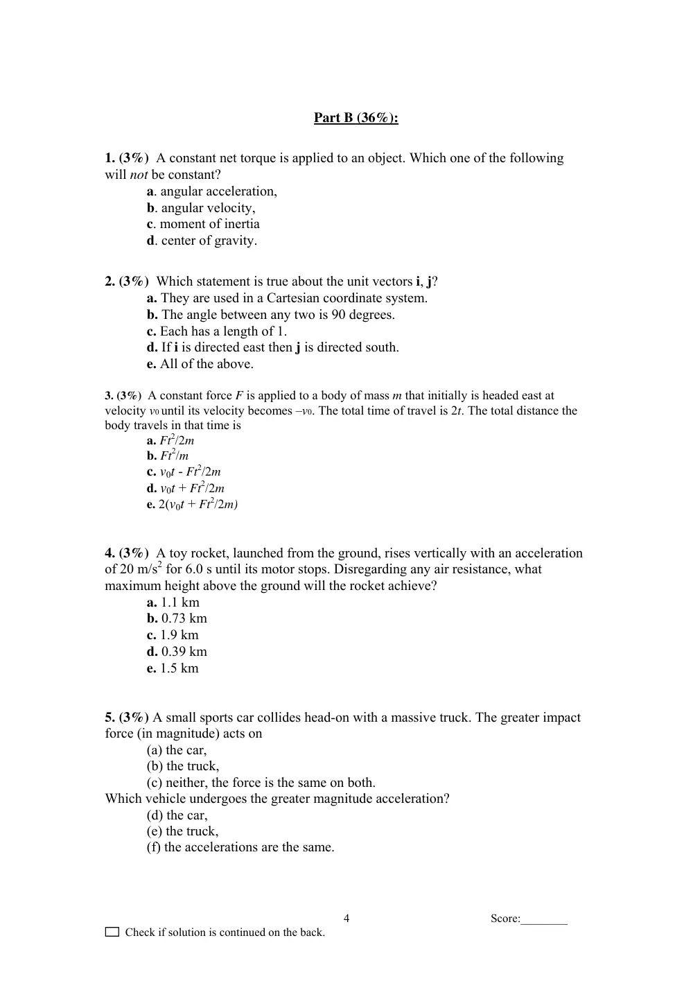 PHYS 103 Final, Fall 2007, page 4