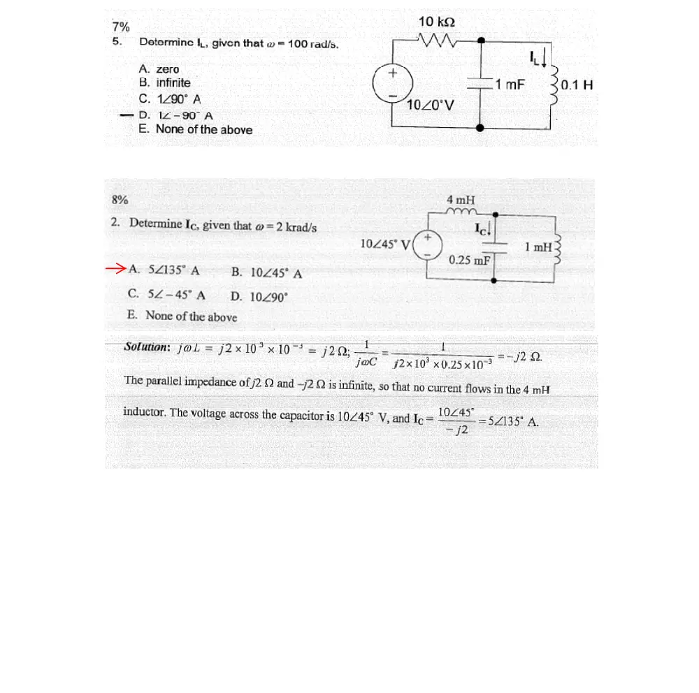 EECE 210 Problems For Quiz 3 with Solution, Fall 2011, page 7
