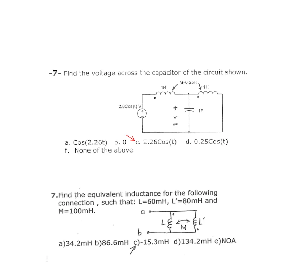 EECE 210 Problems For Quiz 3 with Solution, Fall 2011, page 8