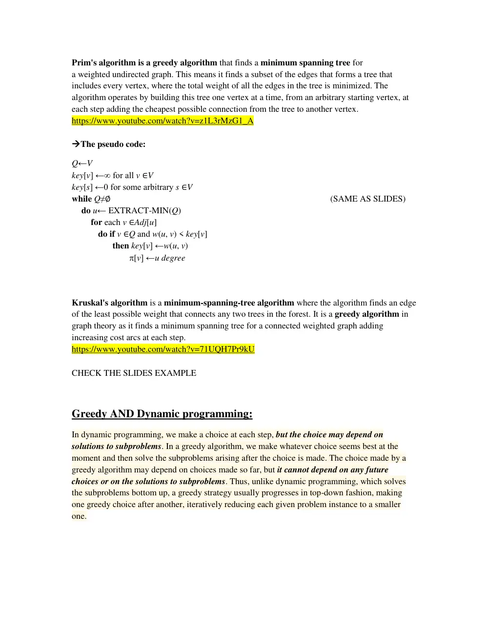 CSC 310 Notes for Final, Fall 2018, page 6