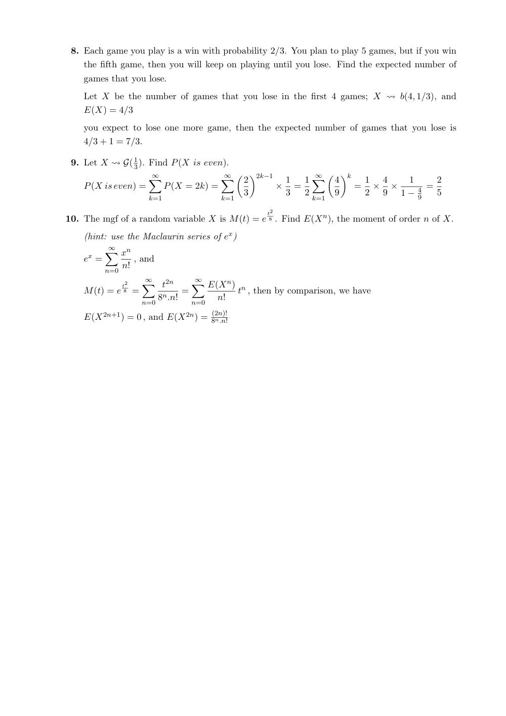 STAT 230 Exam 2 Solution, Fall 2009, page 2