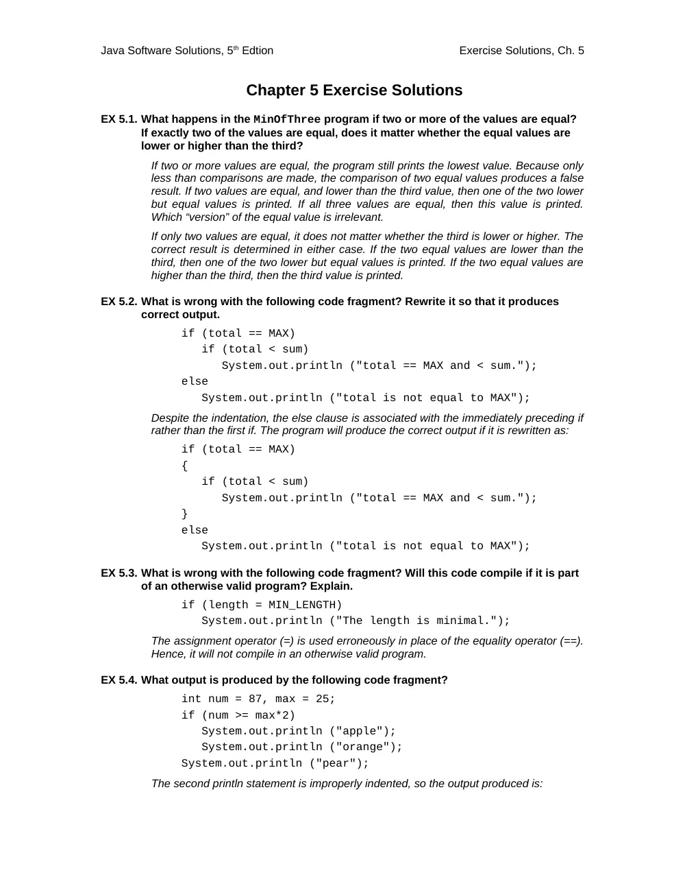 COE 212 Problems Chapter 5 Solutions, Fall 2013, page 1