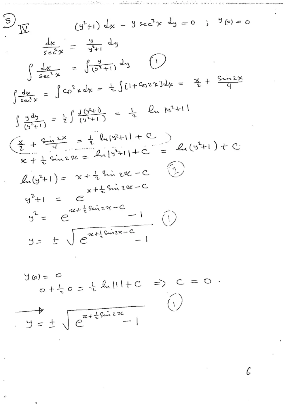 MATH 202 Exam 1 with Solution, Fall 1998, page 5