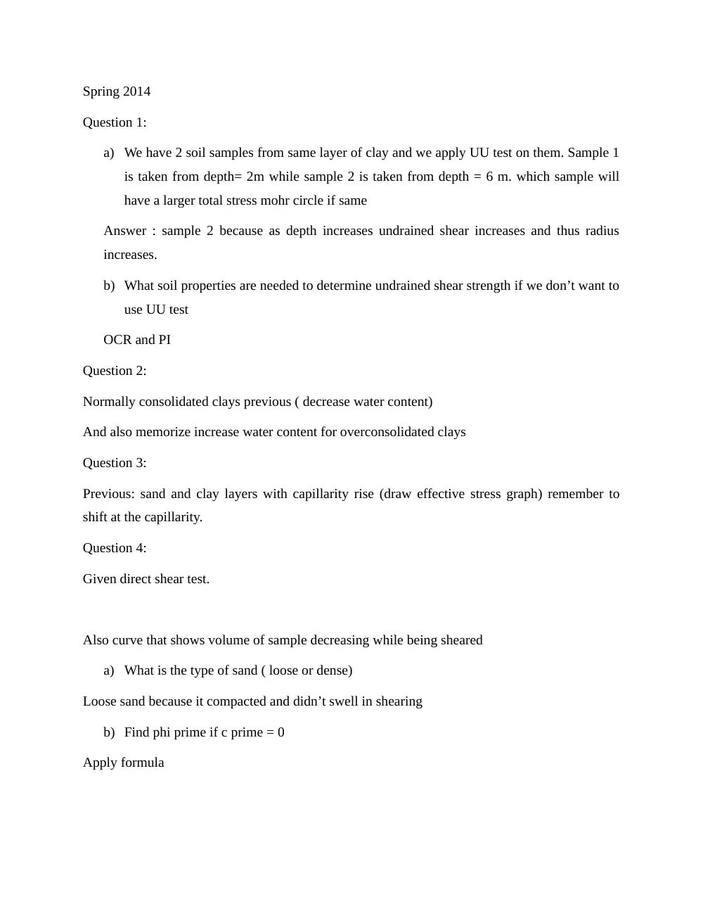 CIVE 431 Final, Spring 2015, page 1