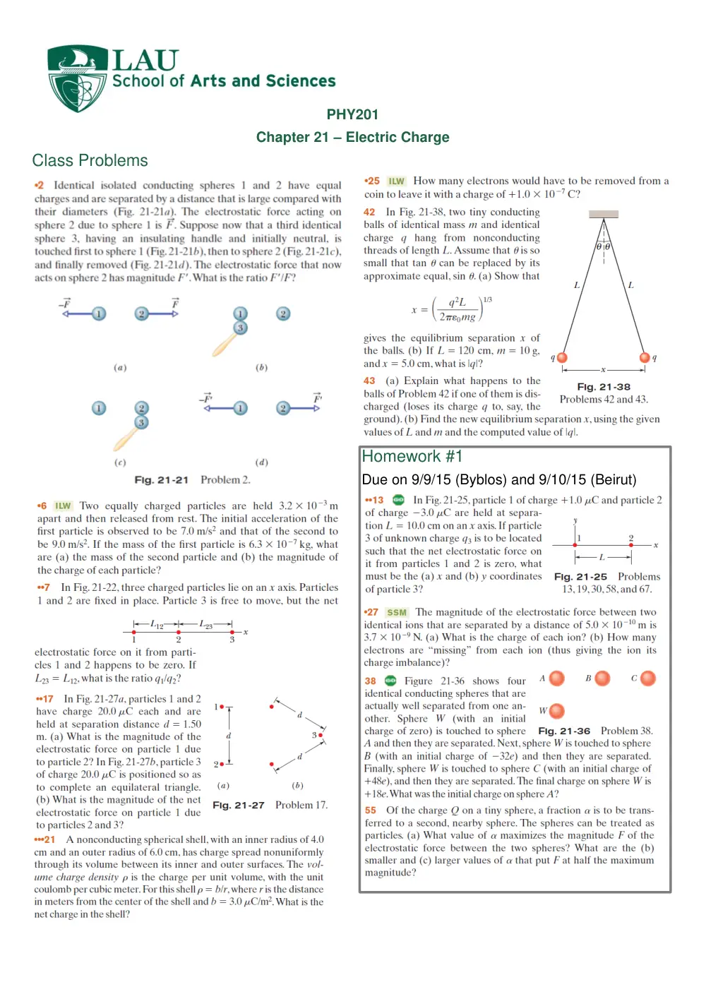PHY 201 Homework 1, page 1