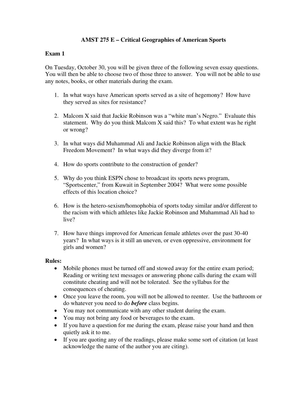 AMST 275E Final, Fall 2007, page 1