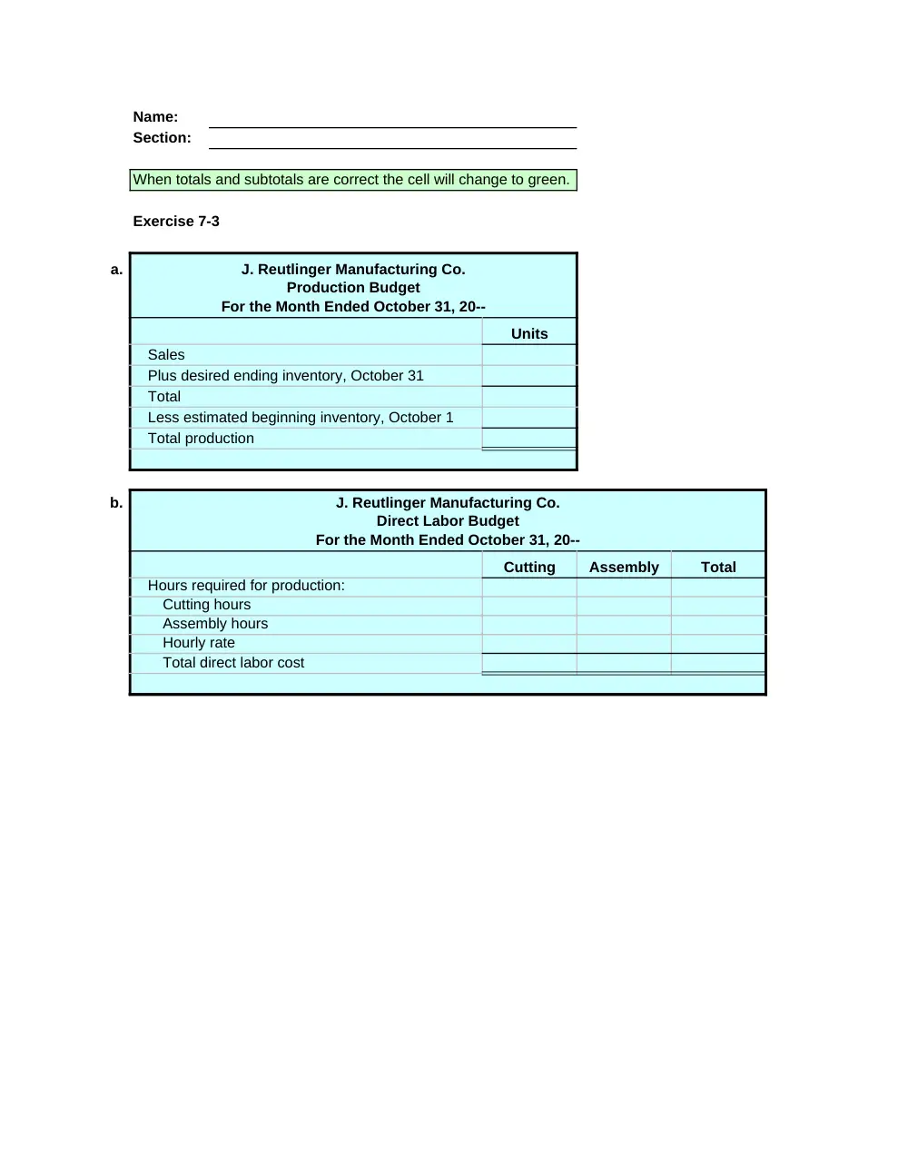 ACCT 222 Problems Excel Template 7, Fall 2014, page 2