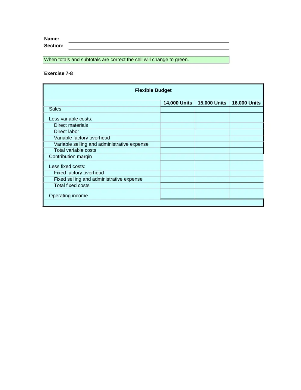 ACCT 222 Problems Excel Template 7, Fall 2014, page 8