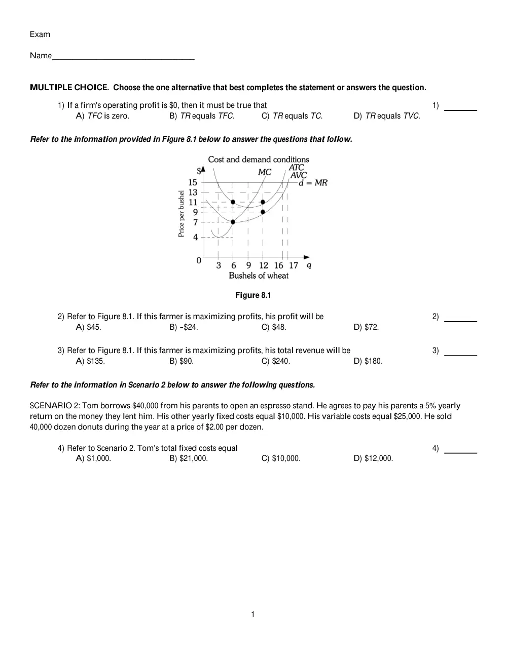 ECON 211 Final Sample, Summer 2011, page 1