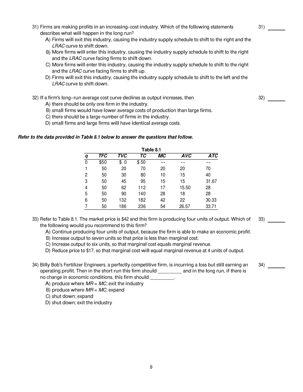 ECON 211 Final Sample, Summer 2011, page 9