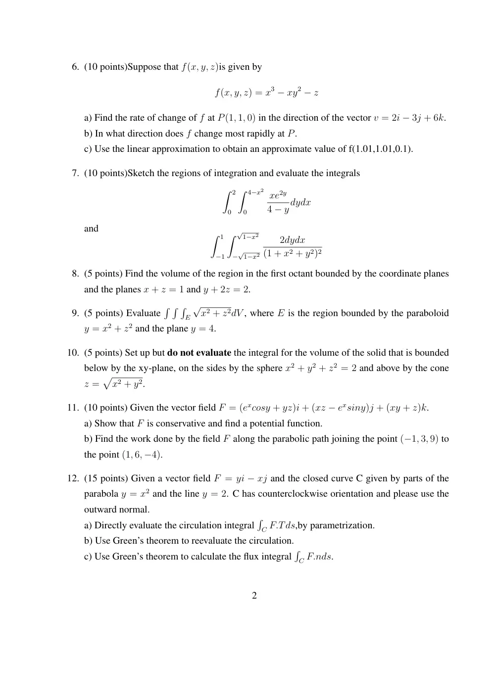 MATH 201 Final, Fall 2008, page 2