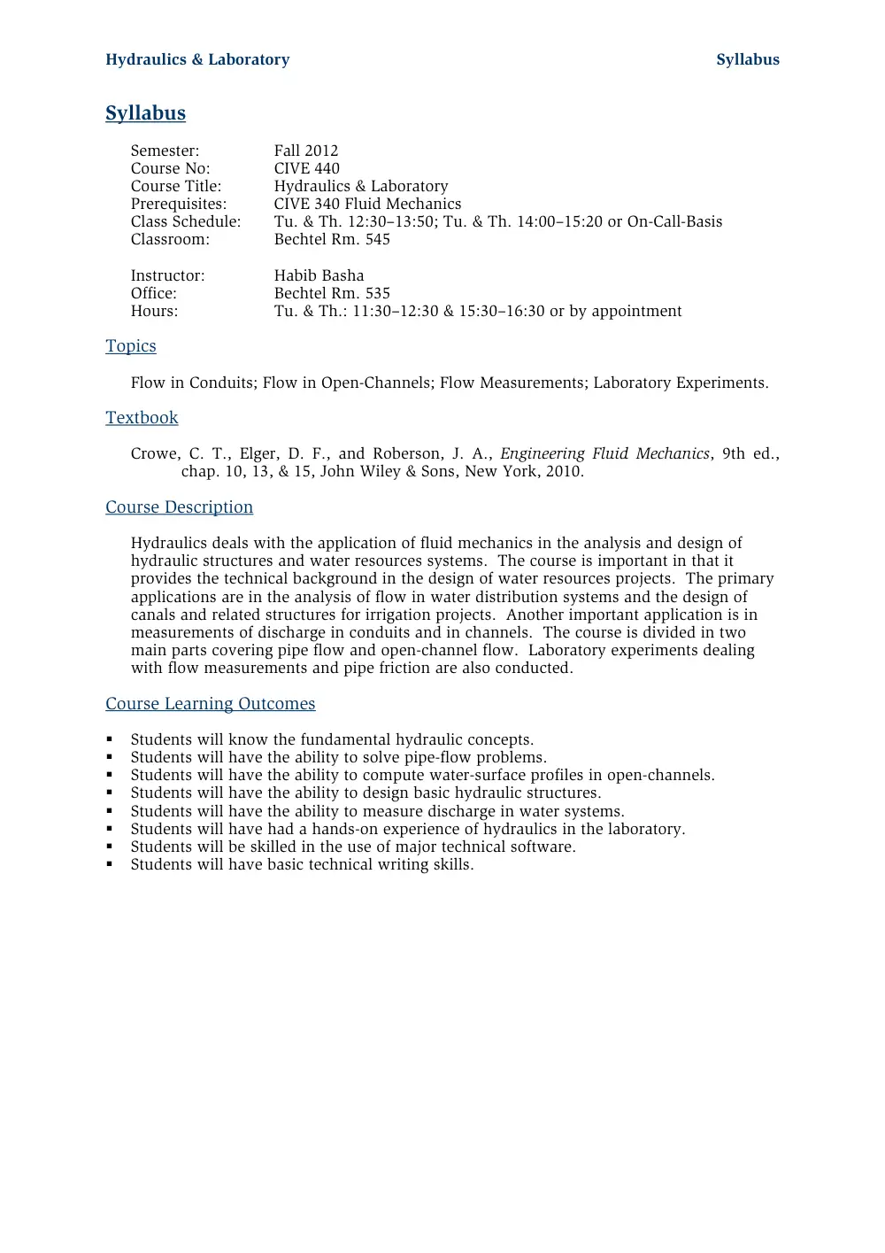 CIVE 440 Notes Instructor Notes, Fall 2012, page 3