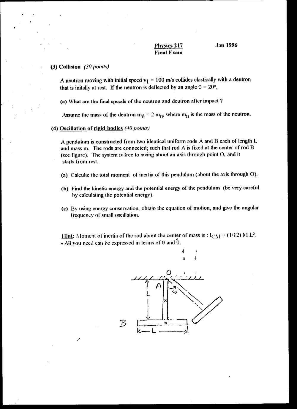 PHYS 217 Final, Fall 1995, page 3