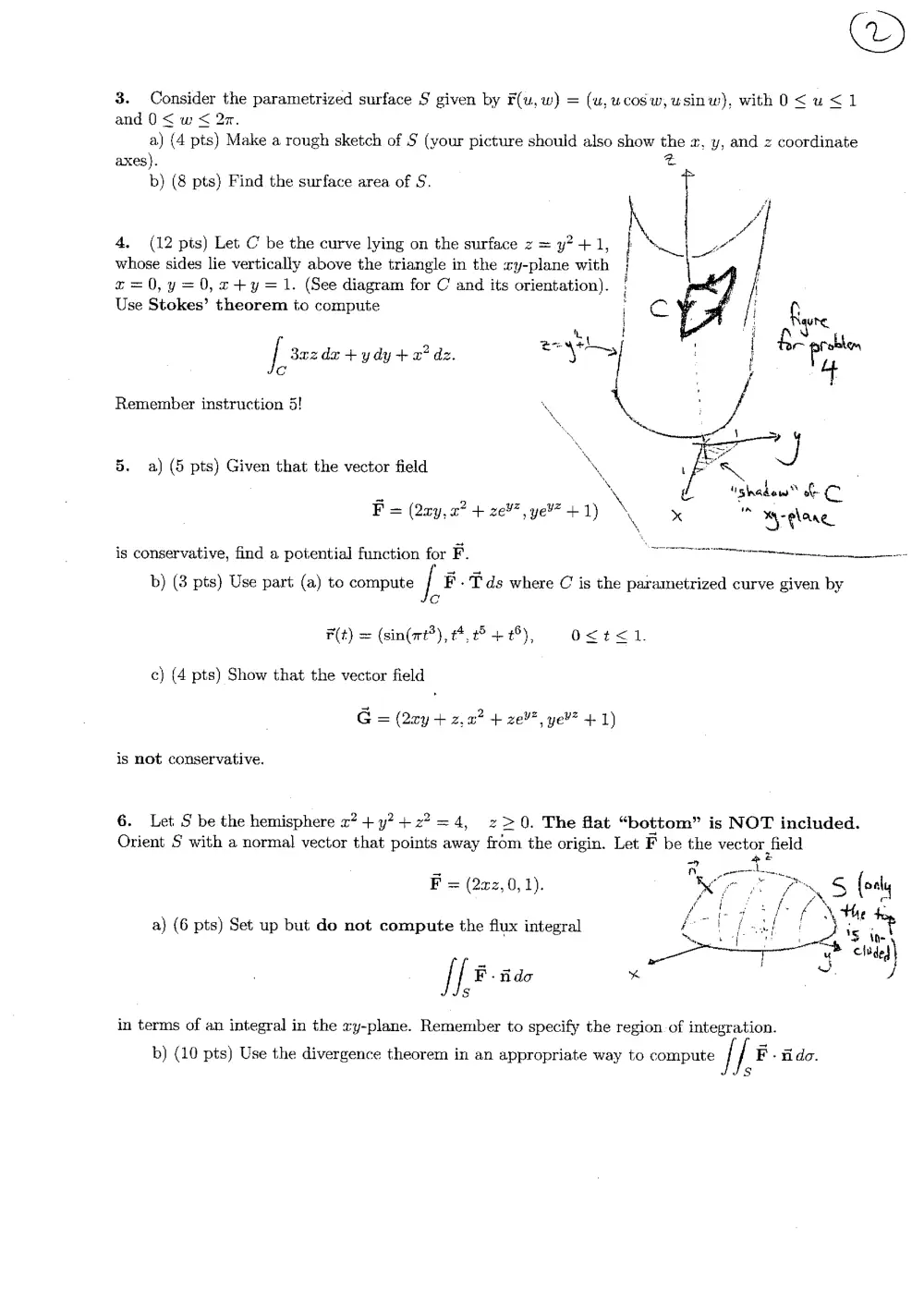 MATH 202 Exam 1 with Solution, Spring 2008, page 2