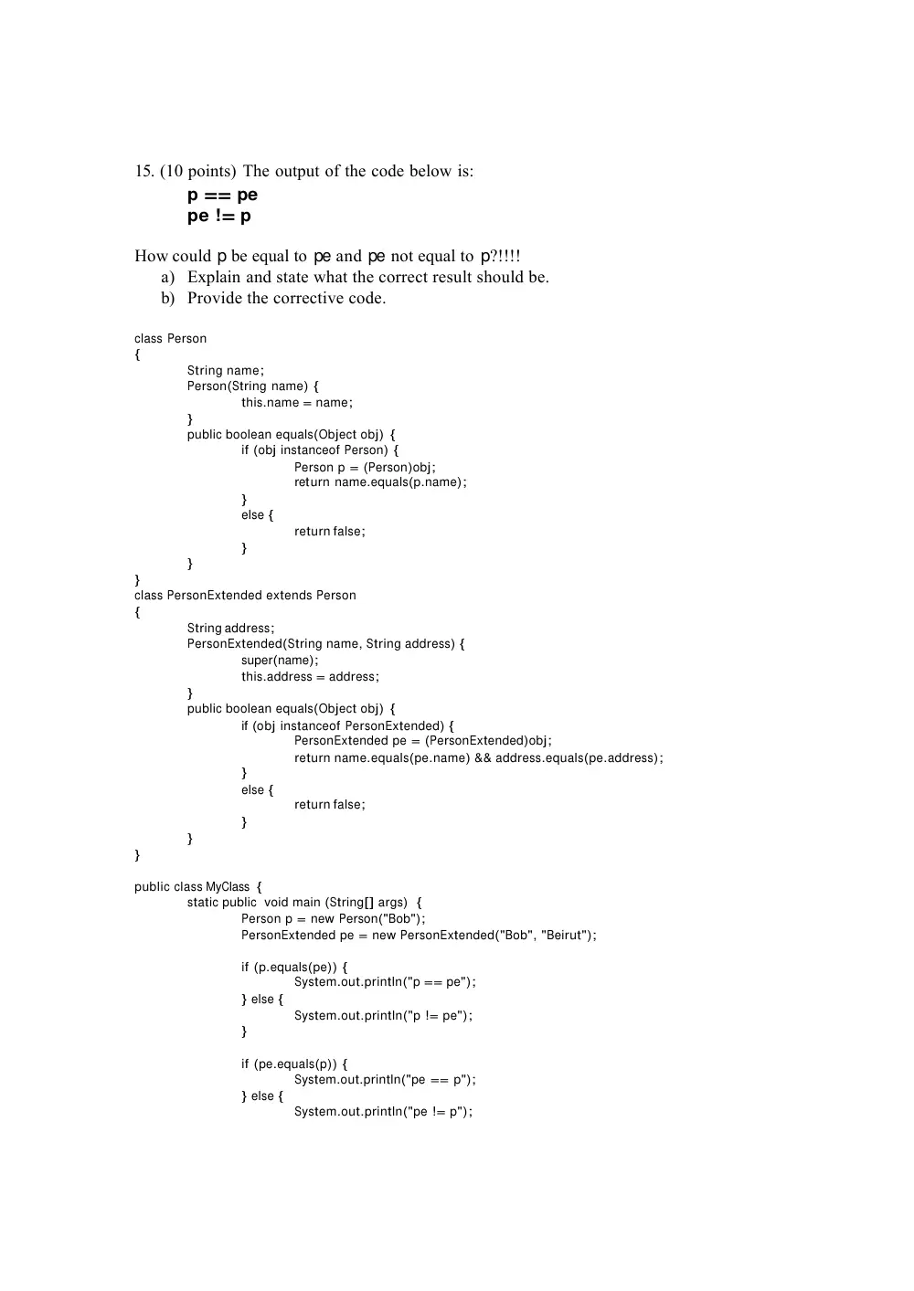 CMPS 212 Midterm, Fall 2005, page 9