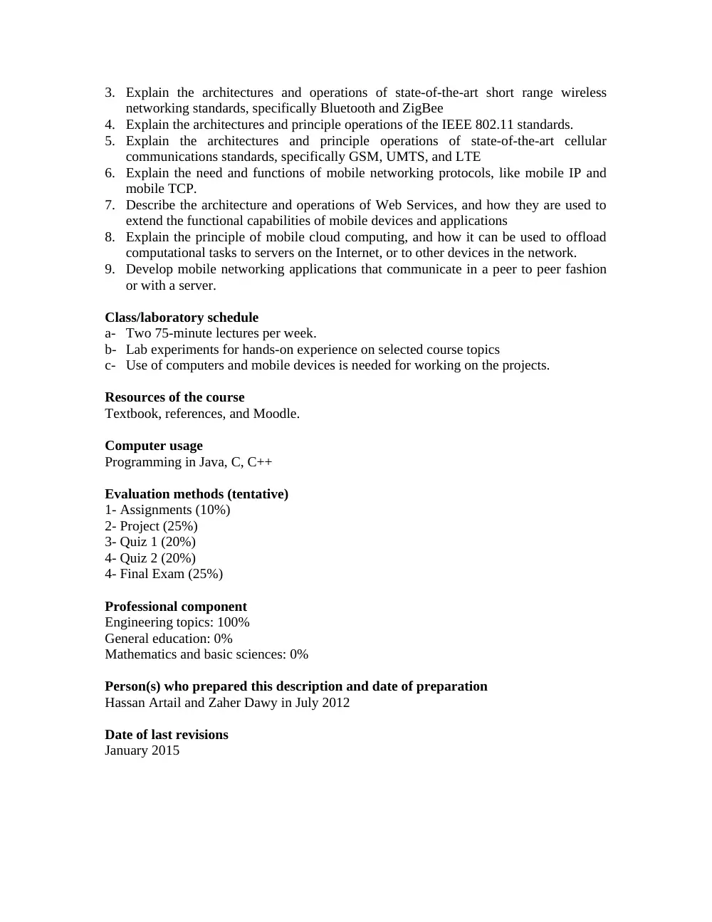 EECE 451 Syllabus, Spring 2015, page 3