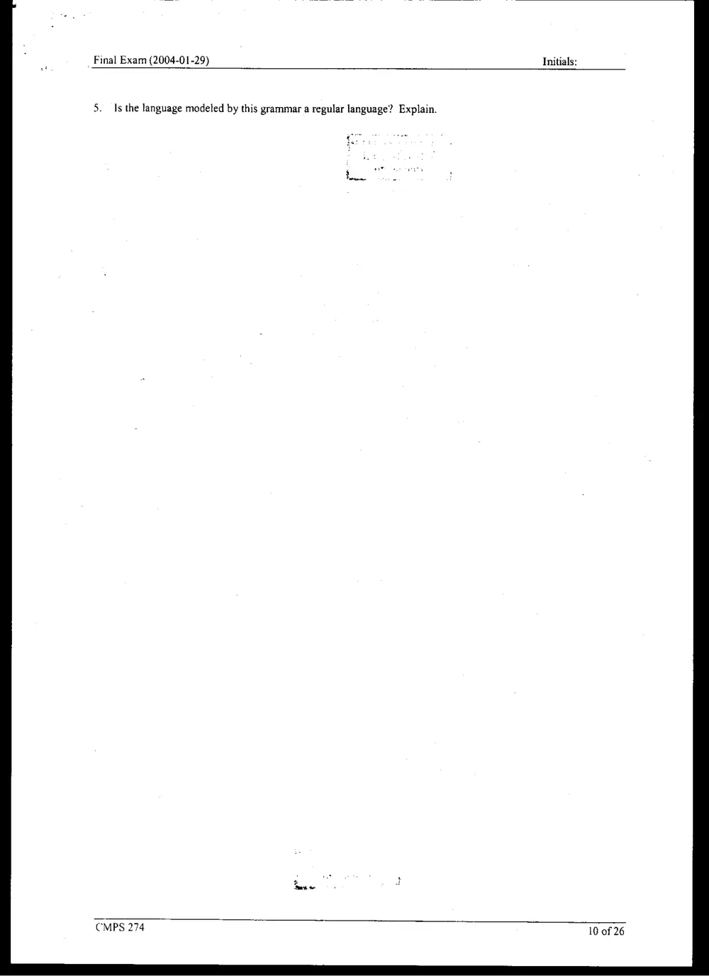 CMPS 274 Final, Fall 2003, page 10