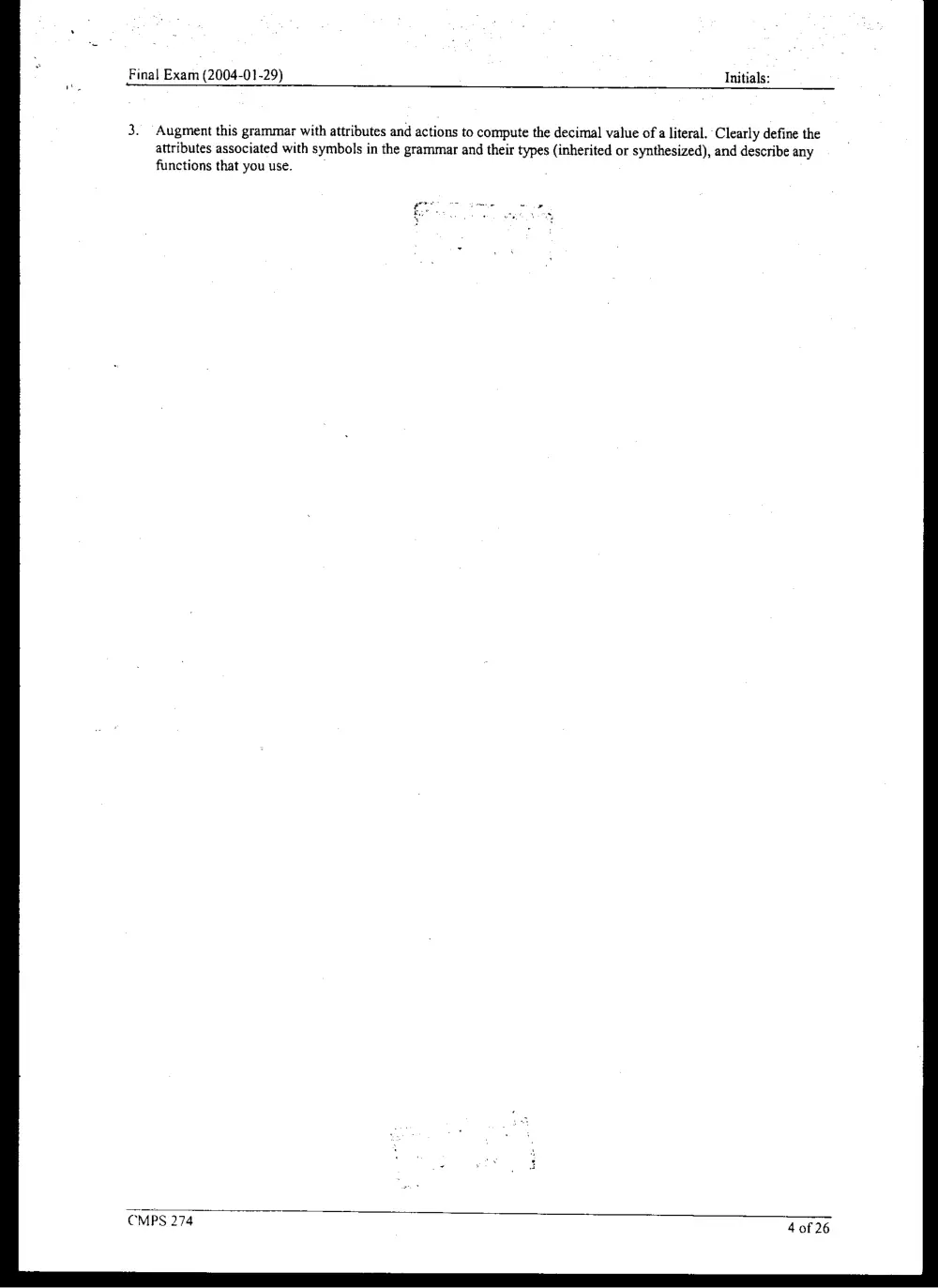 CMPS 274 Final, Fall 2003, page 4