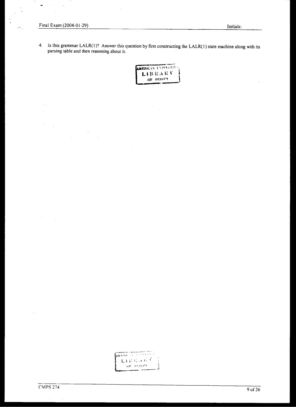 CMPS 274 Final, Fall 2003, page 9