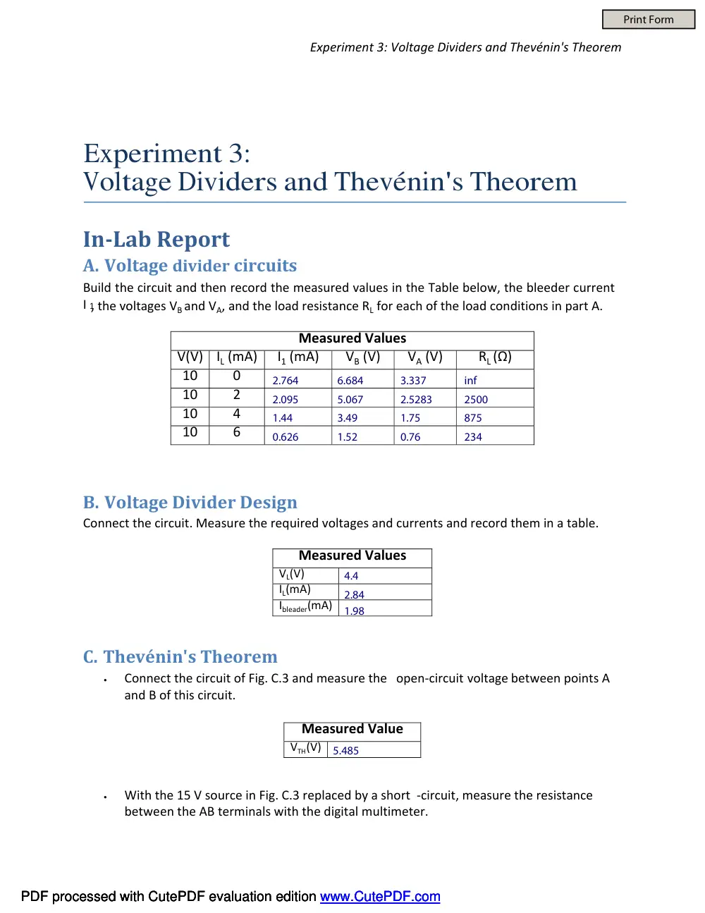 EECE 310L Lab Report, Fall 2003, page 1