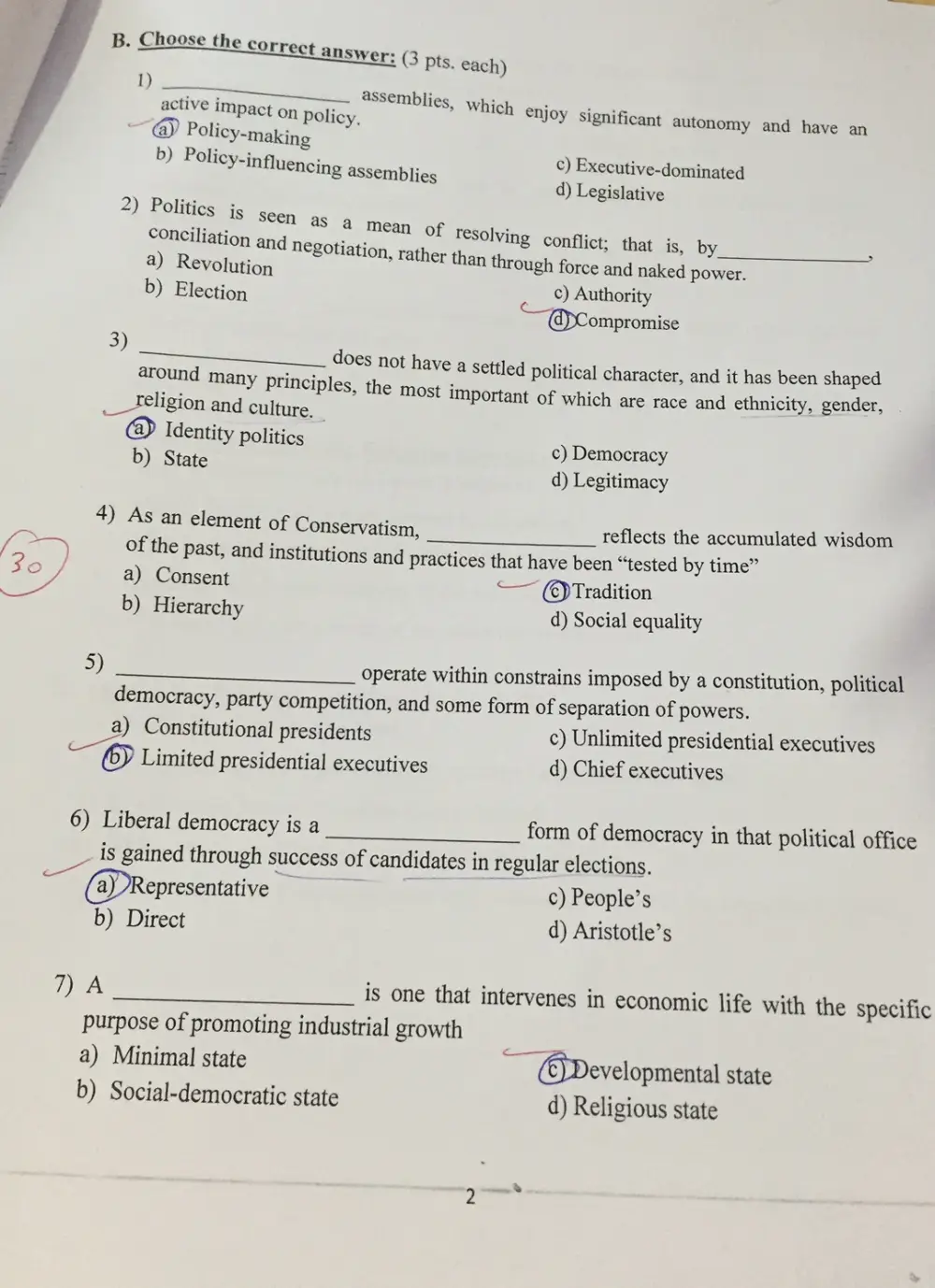 POS 201 Midterm, Spring 2016, page 2