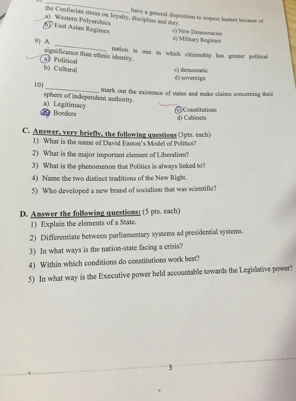 POS 201 Midterm, Spring 2016, page 3