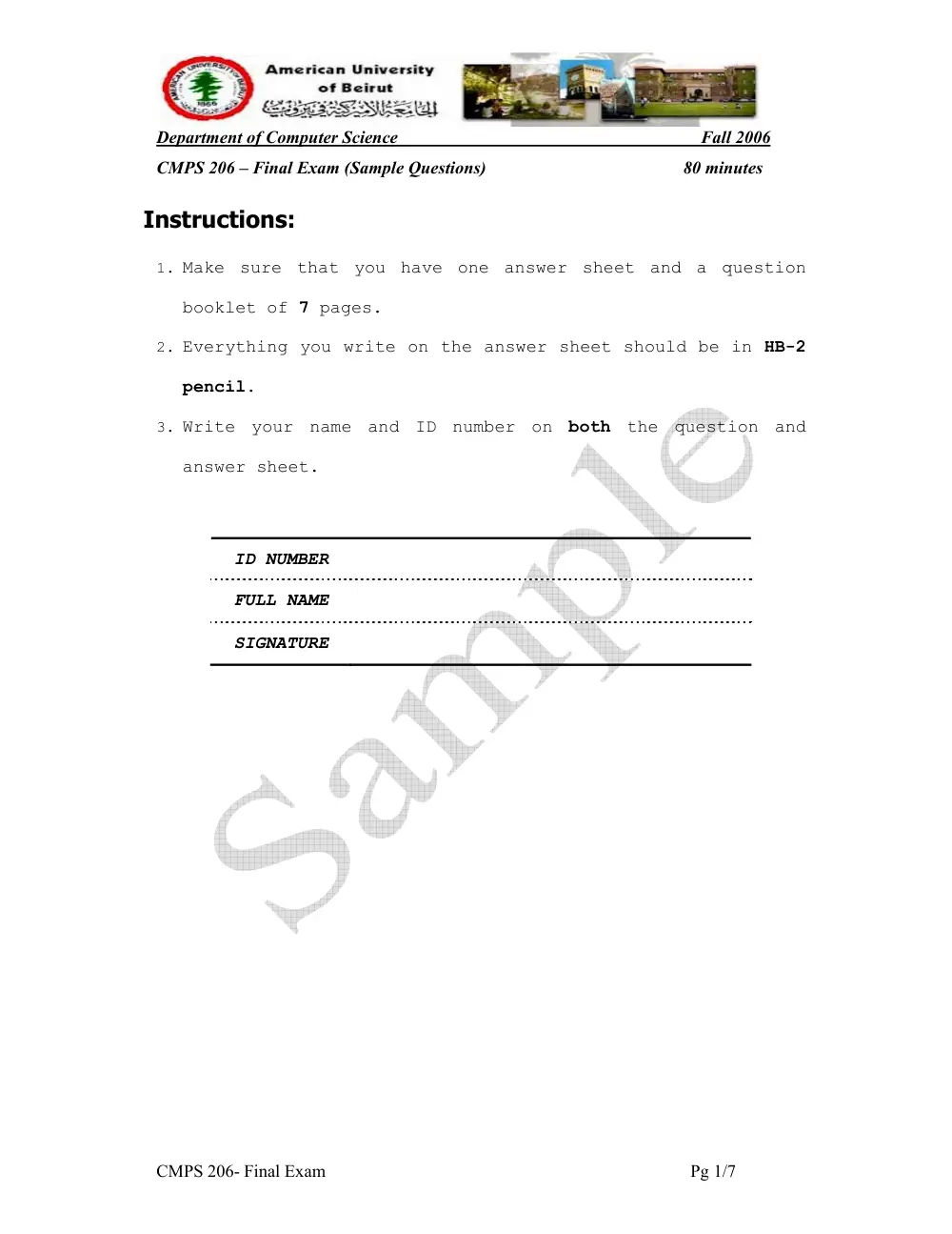 CMPS 206 Final, Fall 2005, page 1