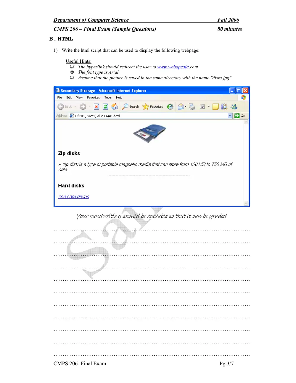 CMPS 206 Final, Fall 2005, page 3
