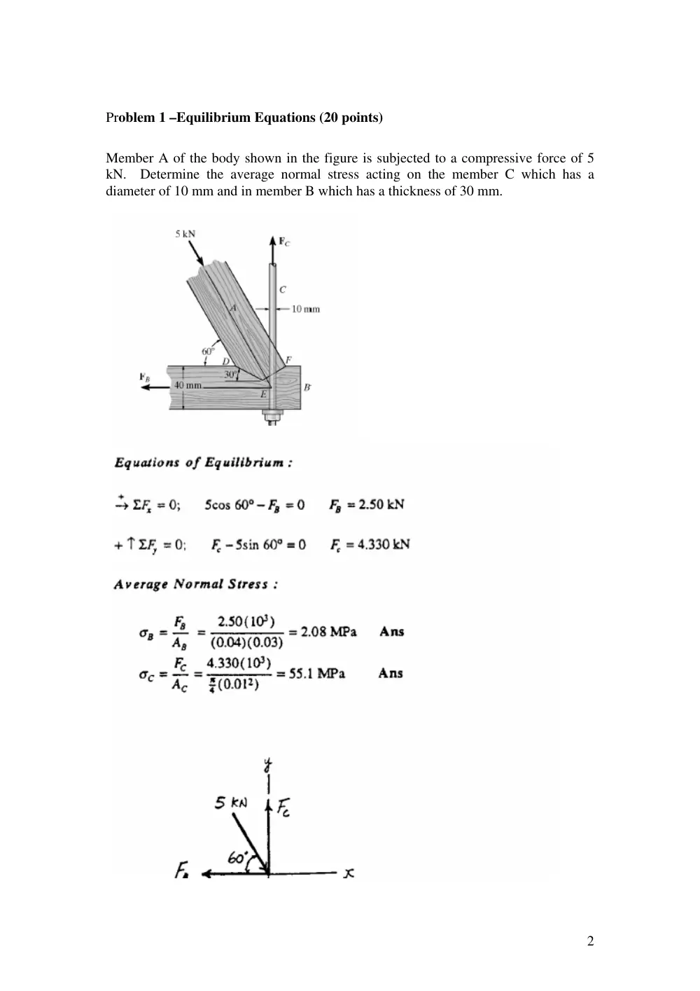 MECH 320 Midterm, Spring 2010, page 2