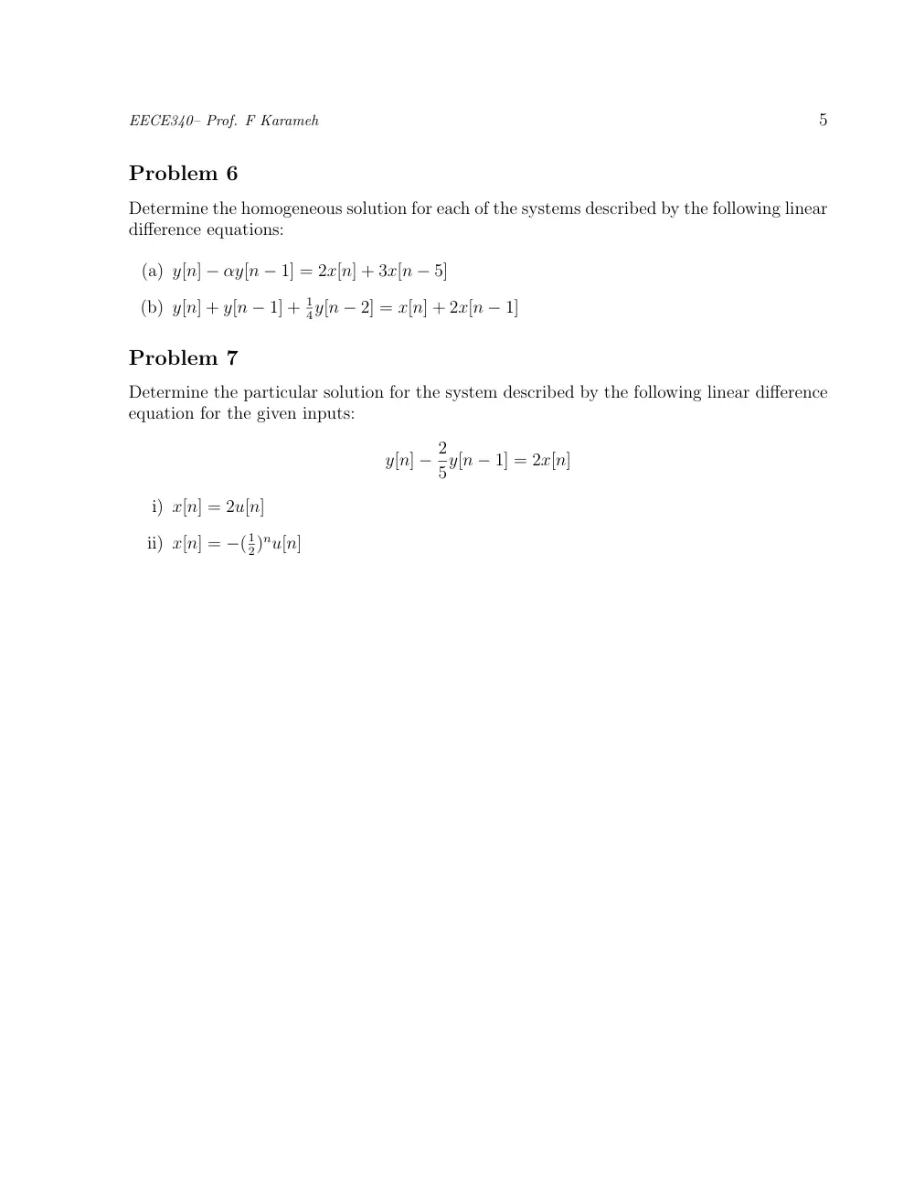 EECE 340 Homework Problem Set 2, Summer 2011, page 5