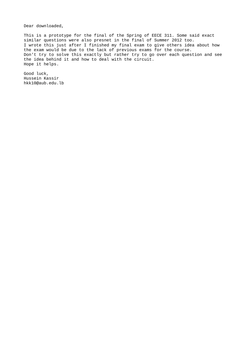 EECE 311 Final, Spring 2013, page 6
