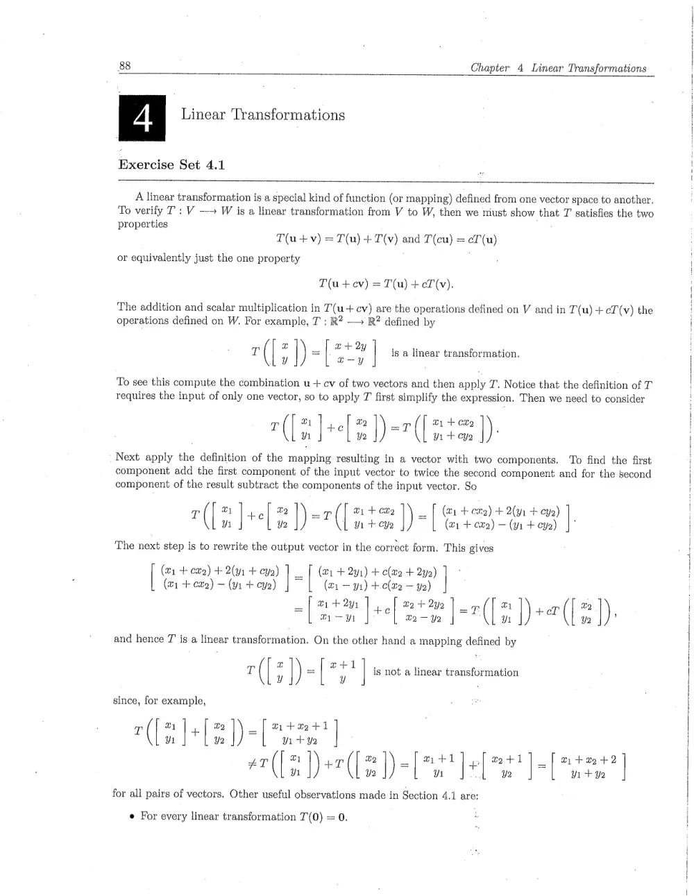 MATH 218 Problems Solution Manual Chapter 4.1, Fall 2011, page 1