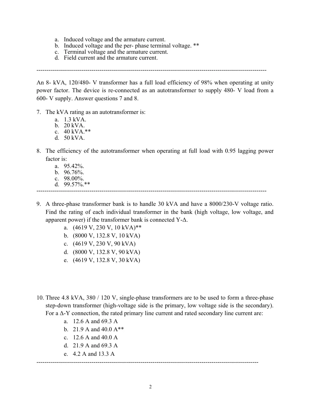 EECE 370 Exam 2 with Solution, Fall 2011, page 2