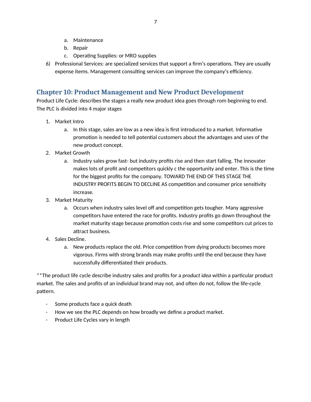 MKTG 210 Notes Useful FINAL Notes, Fall 2011, page 7