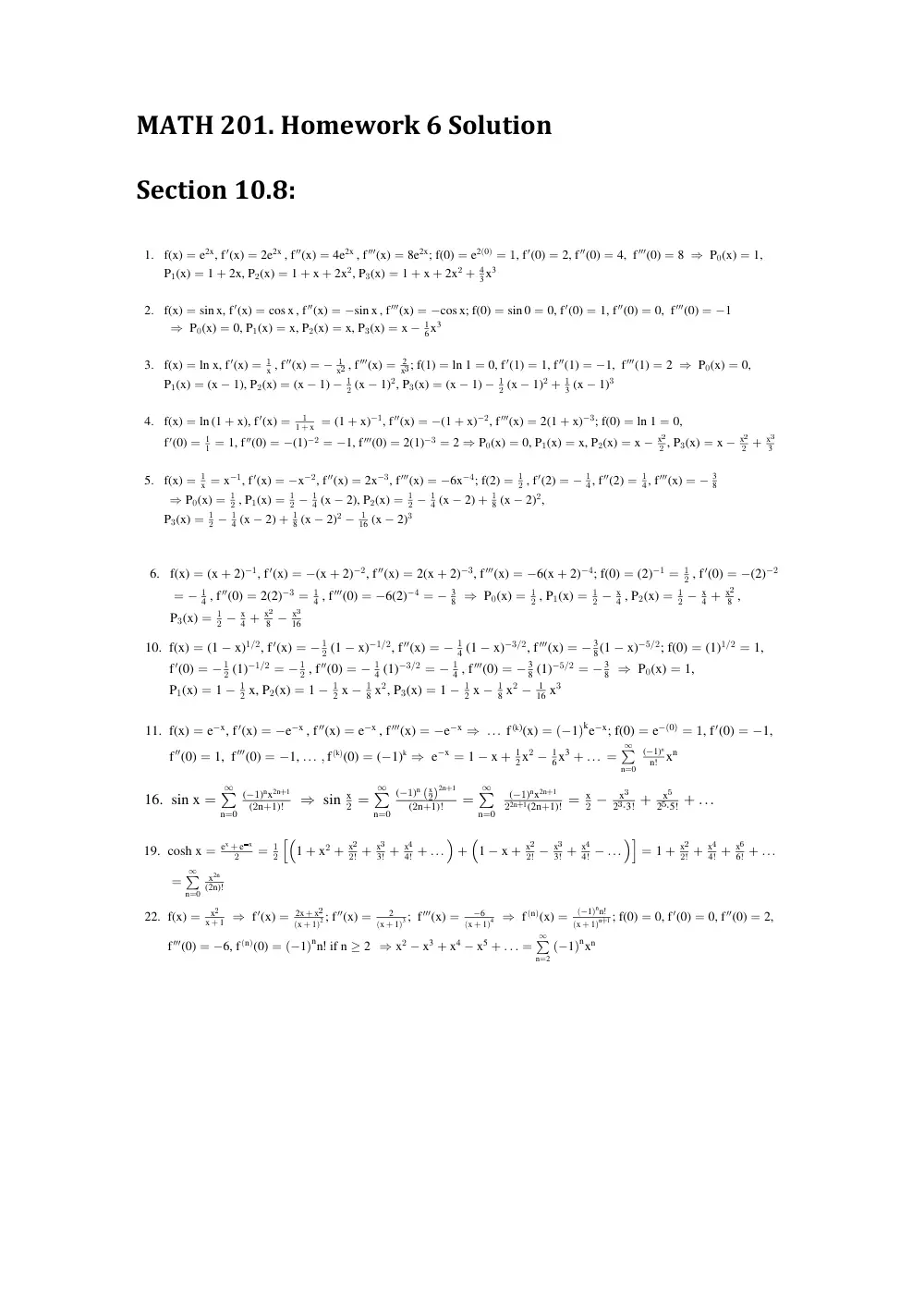 MTH 201 Homework 6 Solution, Fall 2016, page 1