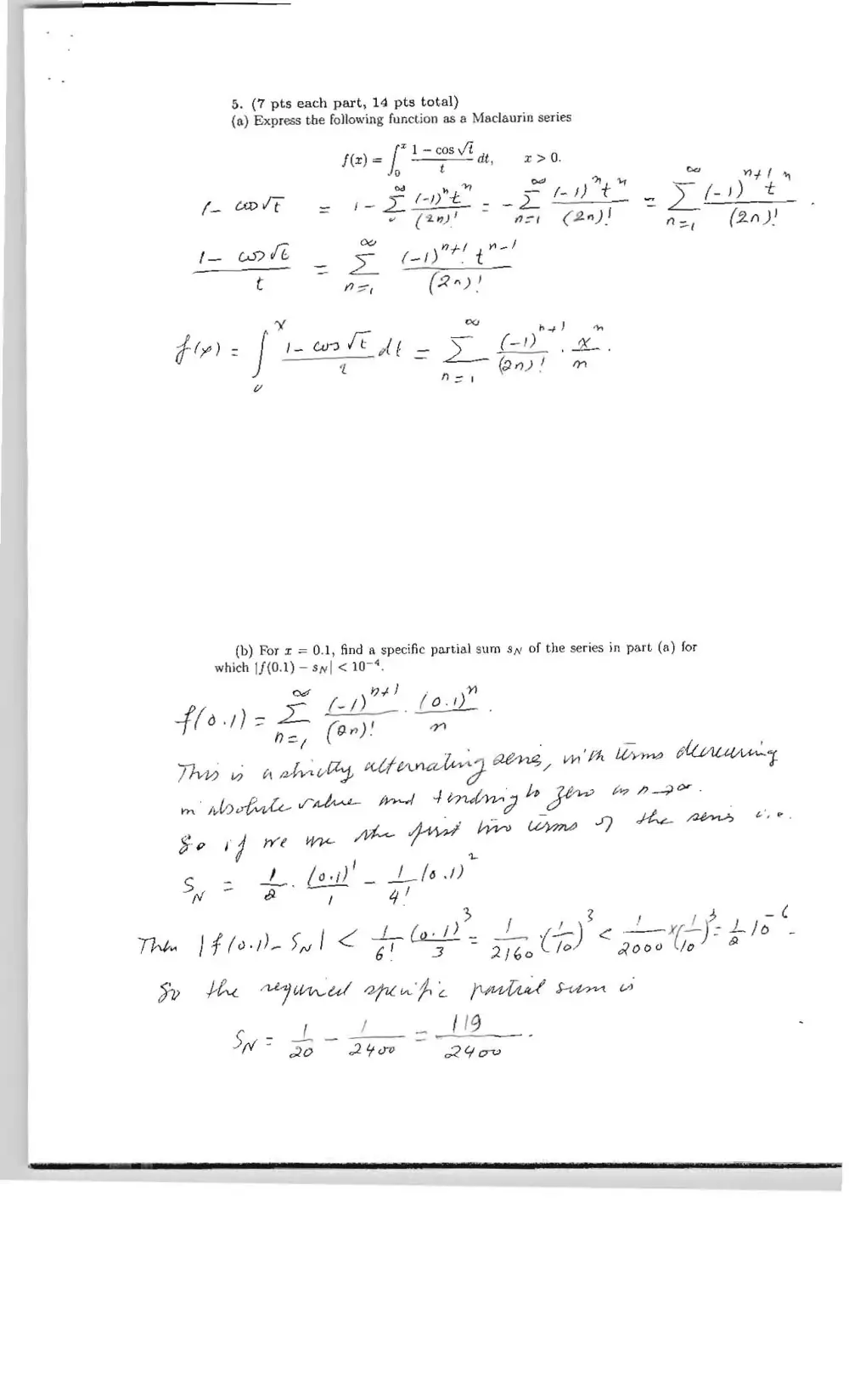 MATH 201 Exam 1 Fall 2011, Fall 2011, page 6
