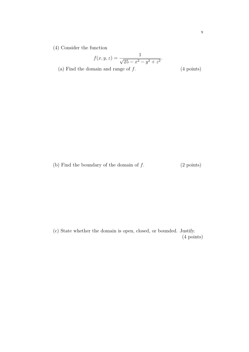 MATH 201 Exam 2, Spring 2008, page 9