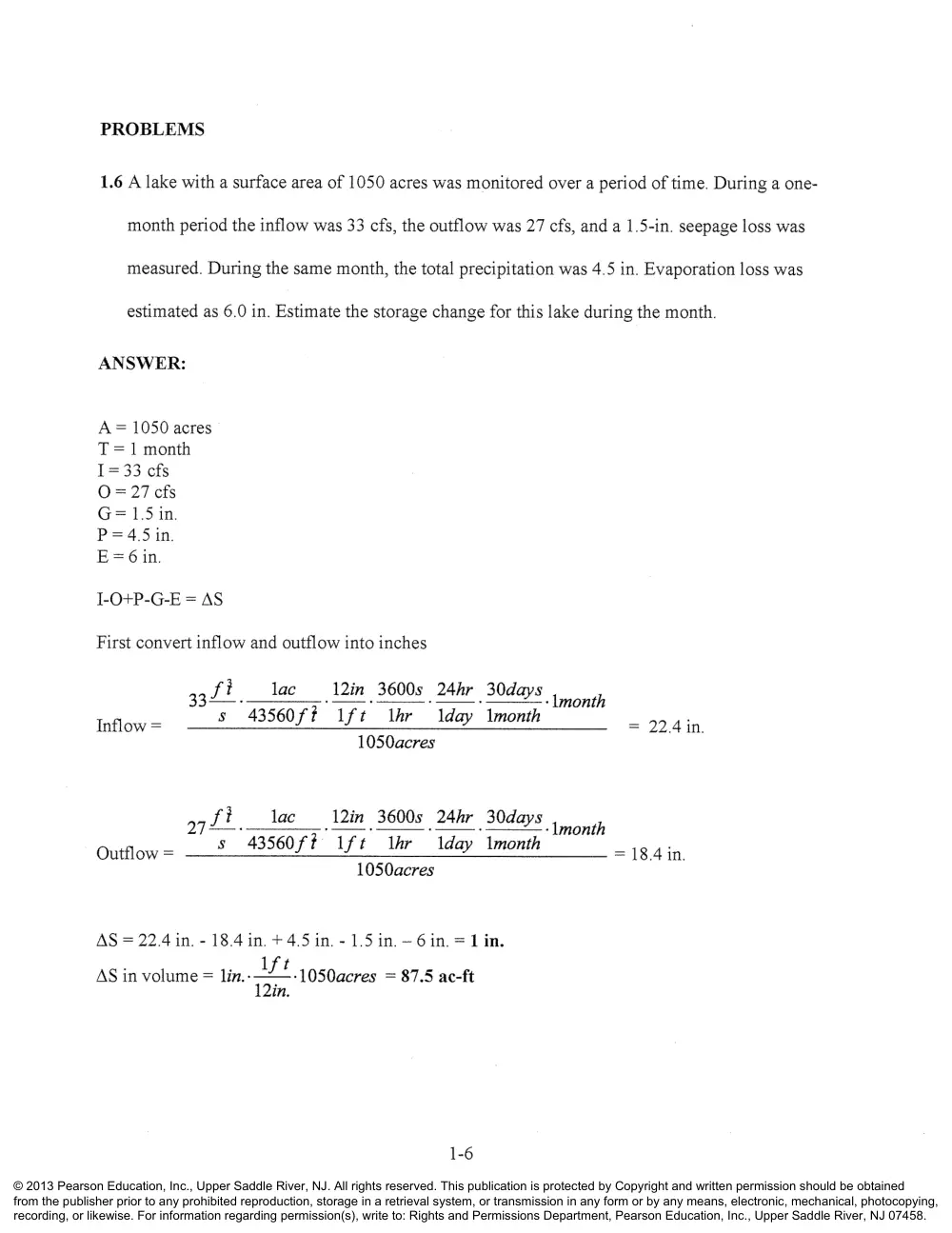CIVE 441 Chapter 1 Solution, Fall 2015, page 6