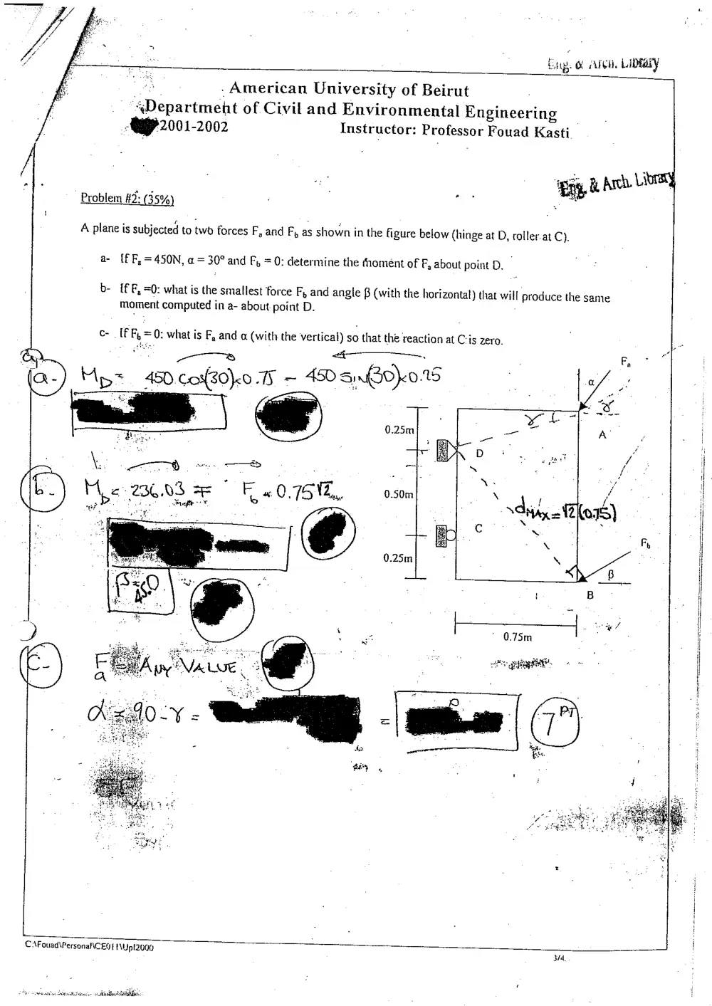 CIVE 210 Exam, Spring 2002, page 7
