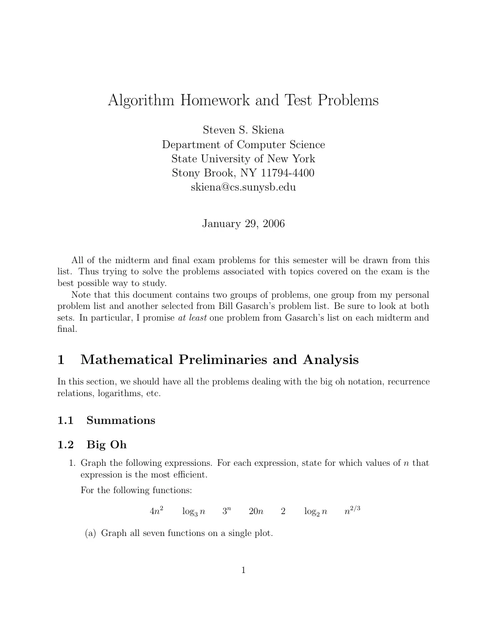 CMPS 211 Problems Ass 6, Fall 2016, page 1