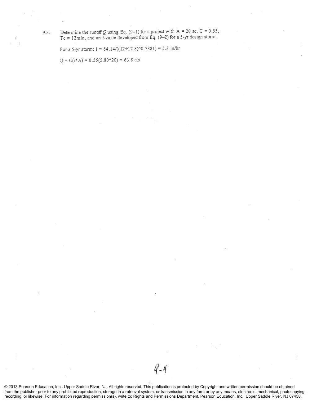 CIVE 441 Chapter 9 Solution, Fall 2015, page 4